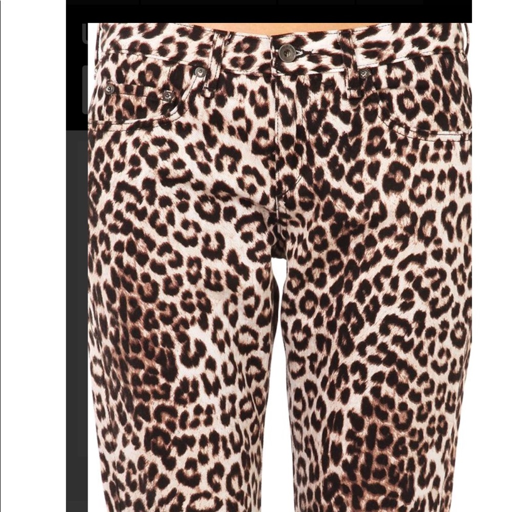 NWT rag & bone leopard print boyfriend jeans 24 - Picture 5 of 8